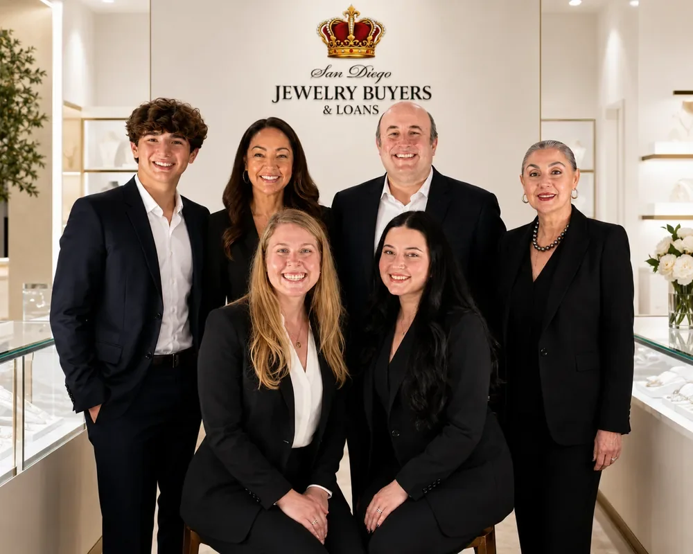 The San Diego Jewelry Buyers team together in their showroom